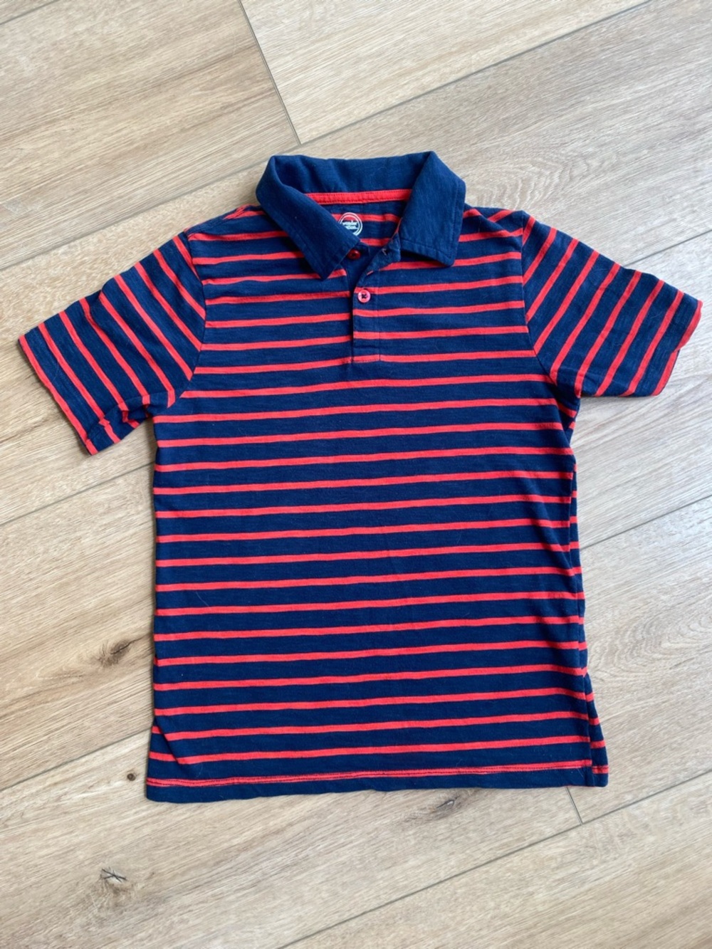 wonder nation Navy and Red Striped Polo